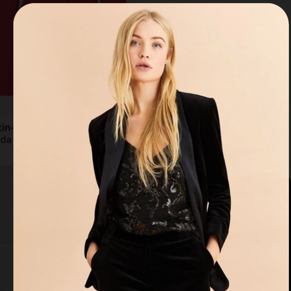 Simply Vera Wang blazer black with satin